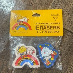 Rainbow Brite erasers